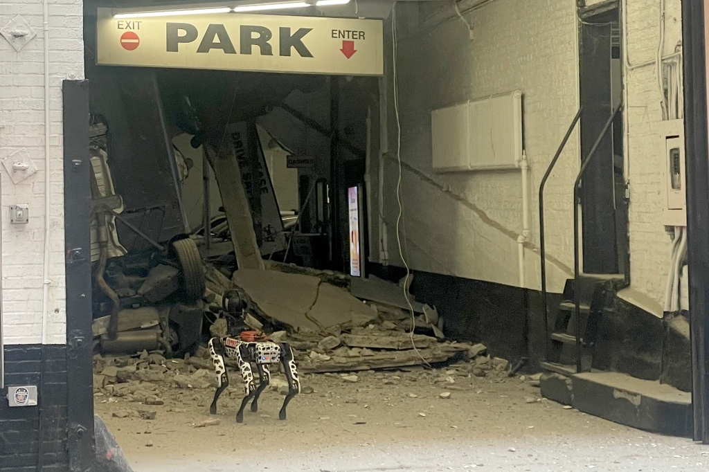 A robodog was used for search and rescue at the site of the collapsed parking garage in lower Manhattan.