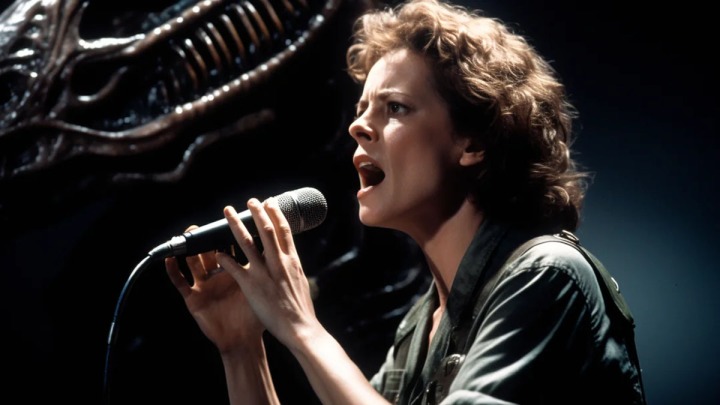 Ripley sings in Aliens: The Musical.